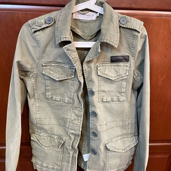 😆Green Gyspy Warrior military jacket size S - Picture 4 of 7